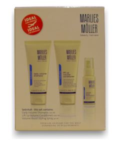 Perfect Volume Set Marlies Moller: Daily Volume, Hair Shampoo, 100 ml + Lift-Up, Hair Conditioner, For Volume, 100 ml + Volume, Hair Spray, For Styling, 30 ml Matu kopšana