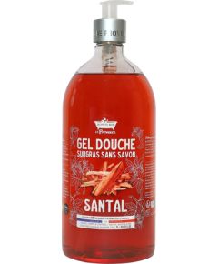 Les Petites Bains de Provence, Santal, Shower Gel, For Body, Face & Hair, For Sensitive Skin, 1000 ml Гели для душа для тела