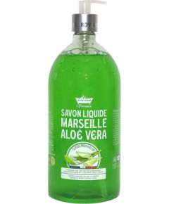 Les Petites Bains de Provence, Marseille, Aloe Vera, Liquid Soap, For Hands & Body, 1000 ml Жидкое мыло
