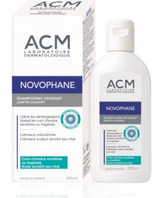 Laboratoire ACM, Novophane, Panthenol, Hair Treatment Shampoo, Calming, For Sensitive Scalps, 200 ml Šampūni