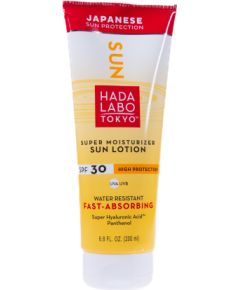 Hada Labo Tokyo, Sun, Hyaluronic Acid, Moisturiser, Sunscreen Lotion, 30, 200 ml Косметика для тела
