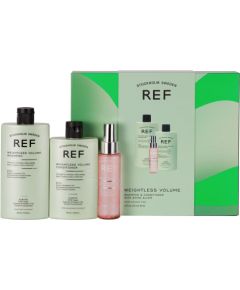 Gift Box Set Ref Stockholm: Weightless Volume, Sulfates-Free, Hair Shampoo, Texturizing & Volumizing, 285 ml + Weightless Volume, Sulfates-Free, Hair Conditioner, Smoothens & Volume, 245 ml + Shine Elixir, Hair Serum, Softening, 80 ml Matu kopšana