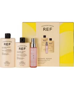 Gift Box Set Ref Stockholm: Ultimate Repair, Sulfates-Free, Hair Shampoo, Repairing & Strengthening, 285 ml + Ultimate Repair, Sulfates-Free, Hair Conditioner, For Hydrate/Detangle & Shine, 245 ml + Shine Elixir, Hair Serum, Softening, 80 ml Matu kopšana