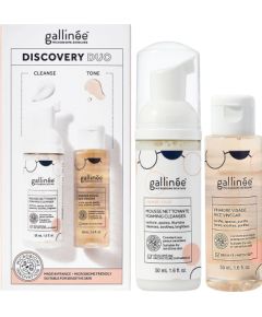 Duo Set Set Gallinee: Microbiome Skincare, Prebiotics & Postbiotics, Purifying, Cleansing Foam, 50 ml + Microbiome Skincare, Prebiotics & Postbiotics, Soothing, Lotion, For Face, 50 ml Dāvanu komplekti