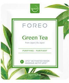 Foreo Green Tea Purifying Mask - Osvěžující a zklidňující pleťová maska 6.0g Ķermeņa kosmētika