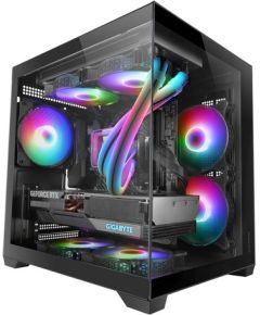 Mars Gaming MCVIEW2 Datora korpuss mATX / melns Datoru korpusi