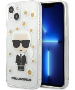 Karl Lagerfeld Ikonik Flower Case for iPhone 13 mini Transparent Neoriģinālie Maciņi