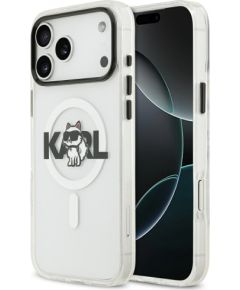 Etui Karl Lagerfeld IML Choupette Sketch  Logo MagSafe do iPhone 17 Pro Max przezroczysty Neoriģinālie Maciņi
