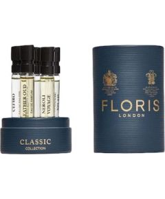 Set Floris Of London: Cefiro, Eau De Toilette, Unisex, 2 ml *Vial + Special 127, Eau De Toilette, Unisex, 2 ml *Vial + Limes, Eau De Toilette, Unisex, 2 ml *Vial + Neroli Voyage, Eau De Toilette, Unisex, 2 ml *Vial + Leather Oud, Eau De Toilette, Unisex,  Dāvanu komplekti