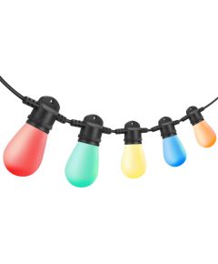 Artflow Dekoratīva lampu virtene, 5m gara, S14 E27x10gb, krāsaina Наружное освещение