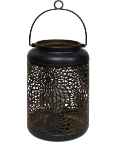 Artflow Dārza Laterna ar LED uz baterijām, 15x15x22cm, melna Āra apgaismojums