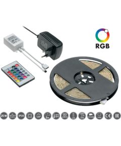 GTV Lente LED RGB 30LED/m 5m ar pulti Dekoratīvais apgaismojums 