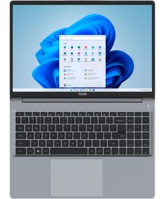 TECNO Megabook K16SDA AMD R7-5825U up to 4.5GHz 16-inch FHD IPS 16:10 1920x1200 300nits 60Hz  RAM 16Gb SSD 1Tb 70Wh 17.5 hours Cam 1Mp 720p AI WiFi5 BT 5.0 RJ45 2xTypeC Full 2xUSB3.1 HDMI Finger print QWERTY EN Backlight All metal Winows 11H Gray Portatīvie datori