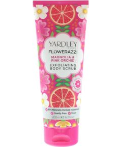 Yardley, Flowerazzi Magnolia & Pink Orchid, Exfoliating, Body Scrub, 200 ml Косметика для тела