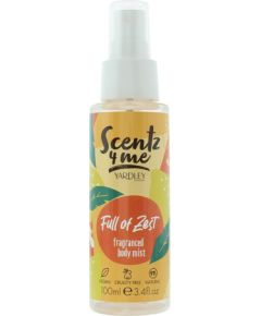Yardley, Scentz 4 Me Full Of Zest, Scented Spray, Unisex, 100 ml Духи унисекс