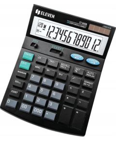Eleven Kalkulator CT666N, czarna, biurkowy z obliczaniem VAT, 12 miejsc, automatyczne wy��czanie Jaunumi - Birojam