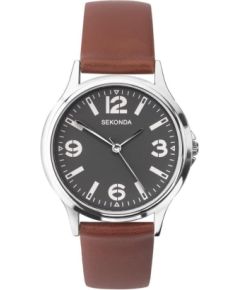 Sekonda, Sekonda, Quartz Leather Strap Watch, 1682.82, For Men Rokas pulksteņi 