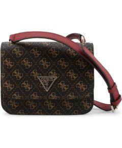 Guess, Noelle, 4G Logo, Textile Crossbody Bag, Brown, hwql78 79780, 18.5 x 14.5 x 7 cm, For Women Сумки, обложки для ноутбуков