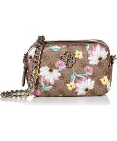 Guess, Noelle, Double Zip Compartments, Textile Crossbody Bag, Floral, 20.32 x 7.62 x 13.97 cm, For Women Somas portatīvajiem datoriem