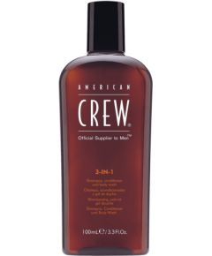 American Crew, Classic, Vegan, Hair Shampoo, Conditioner & Shower Gel 3-In-1, For Moisturizing, 100 ml Šampūni