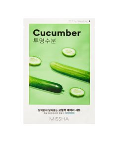 Missha Airy Fit Sheet Mask Cucumber - Plátýnková maska s hydratačním a revitalizačním účinkem pro suchou pleť 19.0g Smaržas - NESAKĀRTOTS