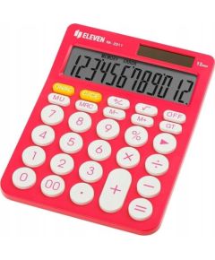 Kalkulator Eleven ELEVEN Kalkulator biurowy w kolorze różowym, okrągłe białe przyciski, RK2311PK Jaunumi - Birojam