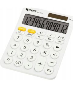 Kalkulator Eleven ELEVEN Kalkulator biurowy w kolorze białym, okrągłe białe przyciski, RK2311WH Jaunumi - Birojam
