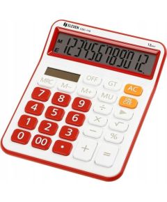 Kalkulator Eleven ELEVEN Kalkulator biurowy w kolorze białym, czerwone przyciski numeryczne, czerwona ramka wokół wyświetlacza, CDC110WHRD Jaunumi - Birojam