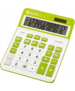 Kalkulator Eleven ELEVEN Kalkulator biurowy biały CDC120WHGN białe i zielone klawisze oraz zielona ramka wokół wyświetlacza Jaunumi - Birojam