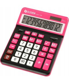 Kalkulator Eleven ELEVEN Kalkulator biurowy czarny CDC120BKRD białe i różowe klawisze oraz różowa ramka wokół wyświetlacza Jaunumi - Birojam