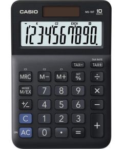 Kalkulator Casio Casio Kalkulator MS 10 F, czarna, stołowy, funkcja konwersji walut, %, VAT Jaunumi - Birojam
