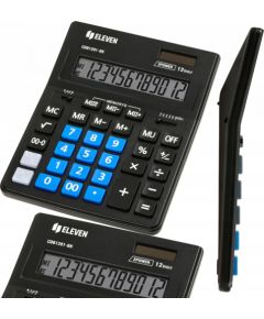 Kalkulator Eleven ELEVEN kalkulator biurowy czarny z niebieską klawiaturą numeryczną CDB1201BK-BL Jaunumi - Birojam