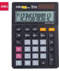 Kalkulator Deli KALKULATOR DELI M01320 12-POZYCYJNY CZARNY Jaunumi - Birojam