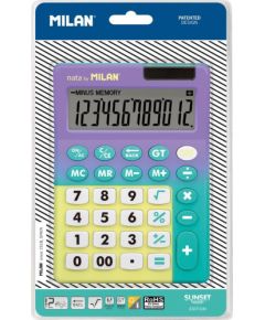 Kalkulator Milan KALKULATOR Z DUŻYMI KLAWISZAMI MILAN SUNSET FIOLETOWY NA BLISTRZE Jaunumi - Birojam