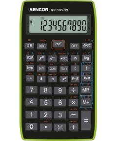 Kalkulator Sencor Kalkulator Sencor, SEC 105 GN, czarna, szkolny, 10 cyfr, zielona ramka - SEC 105 GN Jaunumi - Birojam