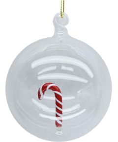 Christmas ornament JOY CANDY GLASS D8cm, glass Новинки Для дома и сада 