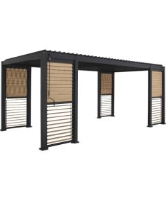 Nojume MIRADOR-111 ar žalūziju sienām 3x6m, tumši pelēka Nojumes un aksesuāri