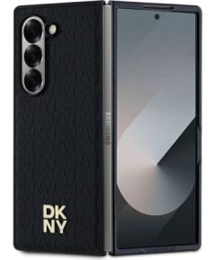 DKNY -  DKNY PU Leather Repeat Pattern Stack Logo MagSafe Case for Samsung Galaxy Z Fold 6 Black Neoriģinālie Maciņi