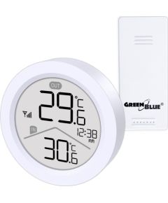 GreenBlue wireless weather station, IN/OUT temperature, clock, °C/°F selectable, range up to 60 m, GB162 Метеорологические станции