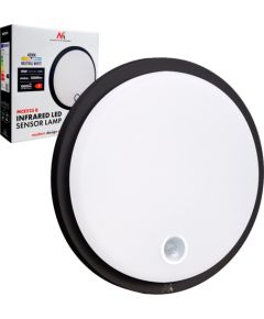 Maclean LED lamp with motion sensor, PIR sensor, black, 10W, IP65, 1000lm, neutral color, MCE525 B Modernās lampas