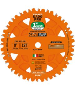 Rievu griešanas disks ''dado'' CMT 230.312.08; D=203 mm Zāģripas
