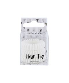 2K Hair Tie White - 3 Pcs 3.0ks Matu kopšana