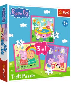 TREFL PEPPA PIG Pužļu komplekts 3in1 Peppa Puzles