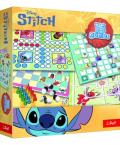TREFL DISNEY STITCH Комплект настольных игр 15 в 1 Galda spēles