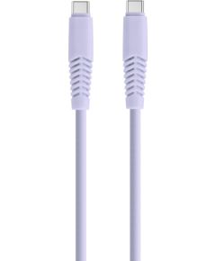 Setty USB-C kabelis ar USB-C, 1,5 m, 20 W, KSC-C-1.5209, violets Data USB kabeļi