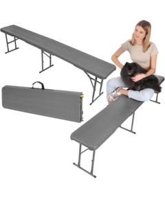 Saska Garden ŁAWKA CATERINGOWA BANKIETOWA SKŁADANA 183x28x43CM DESKA WOODLAND CIEMNY SZARY Новинки Для дома и сада 