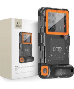 Tech-Protect Waterproof Case водонепроницаемый IPX8 для смартфонов 4,7-6,7" - черный и оранжевый Велосипеды