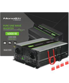 Qoltec Pure Sine Wave Inverter Monolith | 2000W | 4000W | 24V to 230 Strāvas pārveidotāji