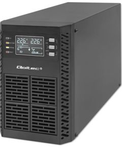 Qoltec Uninterruptible Power Supply UPS | 1kVA | 1000W | Power factor 1.0 | LCD | EPO | USB | On-line UPS стабилизаторы напряжения