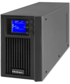 Qoltec Uninterruptible Power Supply UPS On-line | Pure Sine Wave | 2kVA | 1.6kW | LCD | USB UPS стабилизаторы напряжения